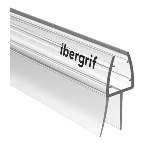 Ibergrif 1000mm Bath Shower Screen Door Seal Strip for 5-8mm Glass Door Adjustable Length (Straight) M101-100 Cover