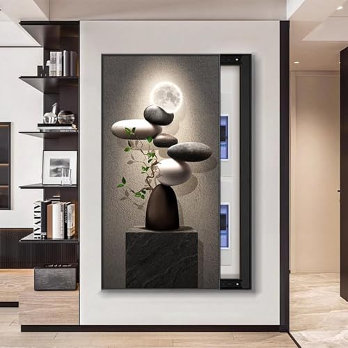 Breaker Box Cover Decorative, Poster Decorative Mural, Living Room Office Electrical Panel Cover Decoration, for Home or Office Decor(Black-3,40 * 50cm/15.7 * 19.7in)
