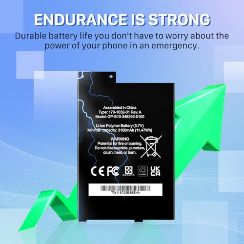 Image of Battery for GP /S10 /346392 /0100, (2025 Upgraded) 3100mAh Ultra High Capacity Li-Polymer Battery Replacement for K3 S11 /GTSF /01A K3 170 /1032 /00 170 /1032 /01 with Repair Tool Kit