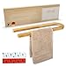 Produktbild Hennez® Handtuchstange Ohne Bohren - Handtuchhalter für Wand und Tür - Toilettenpapierhalter Holz - Handtuchleiter Bambus - Handtuchregal