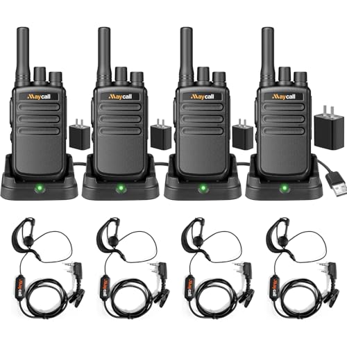 MC-558 4 Pack Walkie Talkie Two-Way Radio with Earpieces