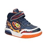 Geox Garçon J Inek Boy A Sneakers, Navy/Lt Blue, 28 EU - 5