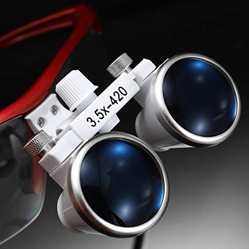 Hosioe Lupa Wearable Portátil 3.5X 420mm Lupas Binoculares Médicas Cirúrgicas Lupas de Fone de Ouvid