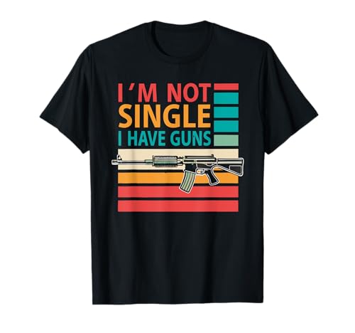 No soy soltero - Tengo armas - Vintage Pro Gun Meme Camiseta