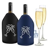 2 Stück Weinkühler Manschette Isolierend, Kühlmanschette Wein...
