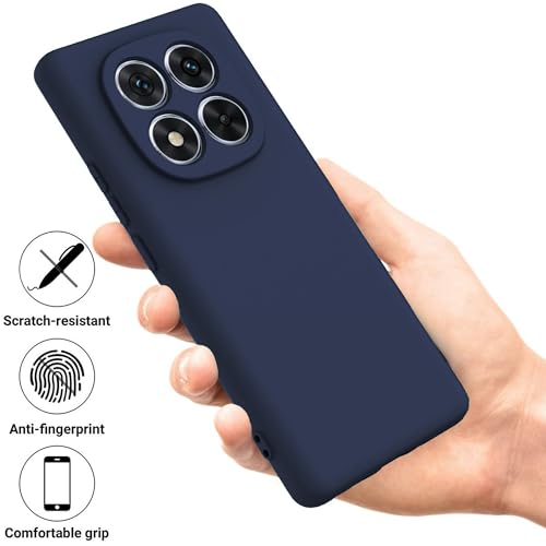 Image of FIRST MART Matte Silicone Back Cover for Redmi Note 15 Pro Plus - Blue