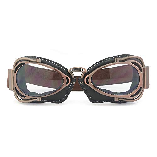 Qidian Retro Pilot Motorcycle Cruiser Scooter Goggles #TOP1