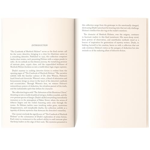 Image of The Casebook of Sherlock Holmes | Sherlock Holmes Mystery & Thriller Classic | Unabridged & Complete (192 Pages) | Detective Fiction Novel for Readers ... Ages By Arthur Conan Doyle (Classic Novels)