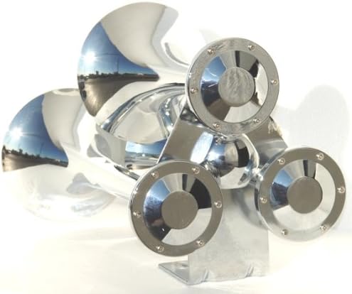Behemoth Triple Trumpet Train Air Horn 152db Chrome Finish Nib