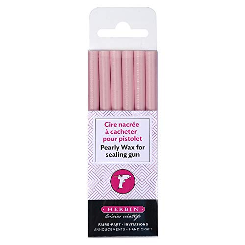 J Herbin Cera de Pearly pistola de incienso – rosa (Pack de 6)