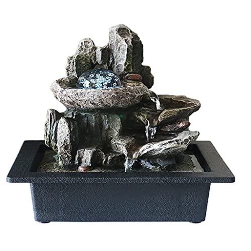 Cascade de bureau anti-stress avec fontaine de rocaille et son d'eau doux