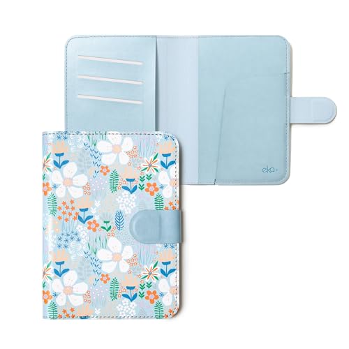 Porte-passeport en cuir EKAX Orchidée aquatique étui voyage femme homme