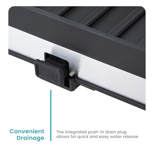 Image of Home Zone Living Dish Drying Rack for Kitchen Counter | Retractable Design with Adjustable Length and Utensil Caddy, 20.28 inch x 14.41 inch x 6.81 inch