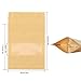 SumDirect Kraft Stand Up Pouches - 50Pcs Resealable Kraft Paper Stand Up Bags with Window, Zipper Food Storage Bags for Home or Business (50, 3.5x5.5inch)