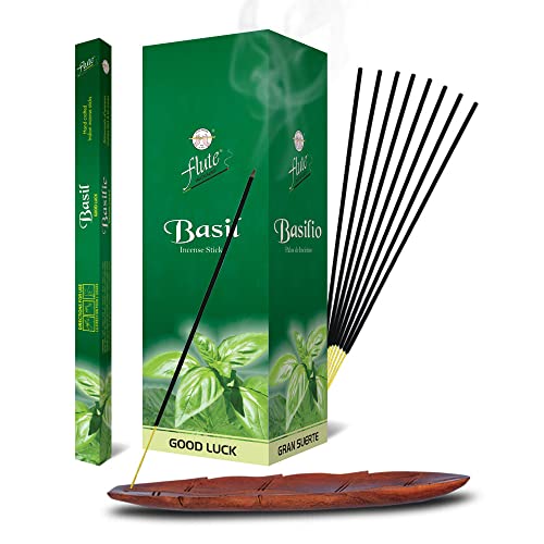 Flute Basil Incense Sticks For Good Luck & Blessing (8 Sticks/Pack, 25 Packs/Box, Total 200 Sticks Box) Best For Gifting #TOP3