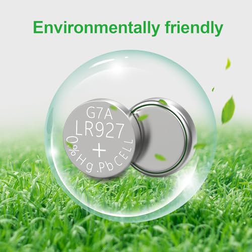DURNERGY 395 Watch Battery 100 Pack, AG7 Battery SR927SW Watch Battery, LR927 Button Cell Batteries, Alkaline 395 399 Battery