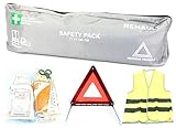 Warndreieck nach Euro Norm Renault 3in1 Komplett-Set KFZ Notfalltasche - Erste Hilfe - Warndreieck - Warnweste
