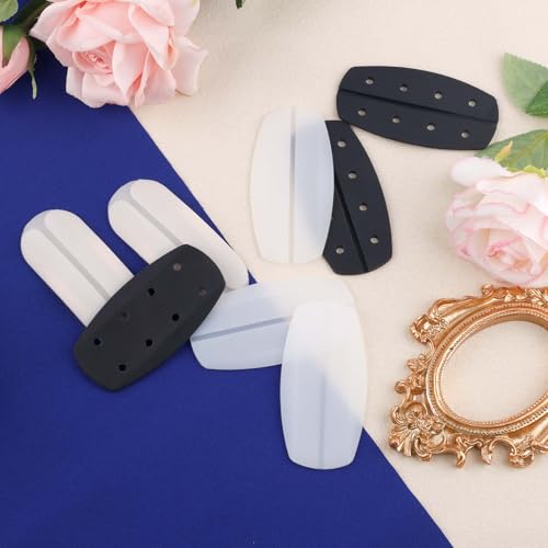 18pcs Bra Strap Cushion, Silicone Anti-Slip Shoulder Pads Band Soft Protectors Accessories Keep from Slipping Off Bra Strap Holders for Slipping (Skin Color, White, Black)3