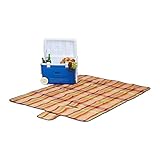 Relaxdays Uni Picknickdecke, Rot-Bunt Kariert