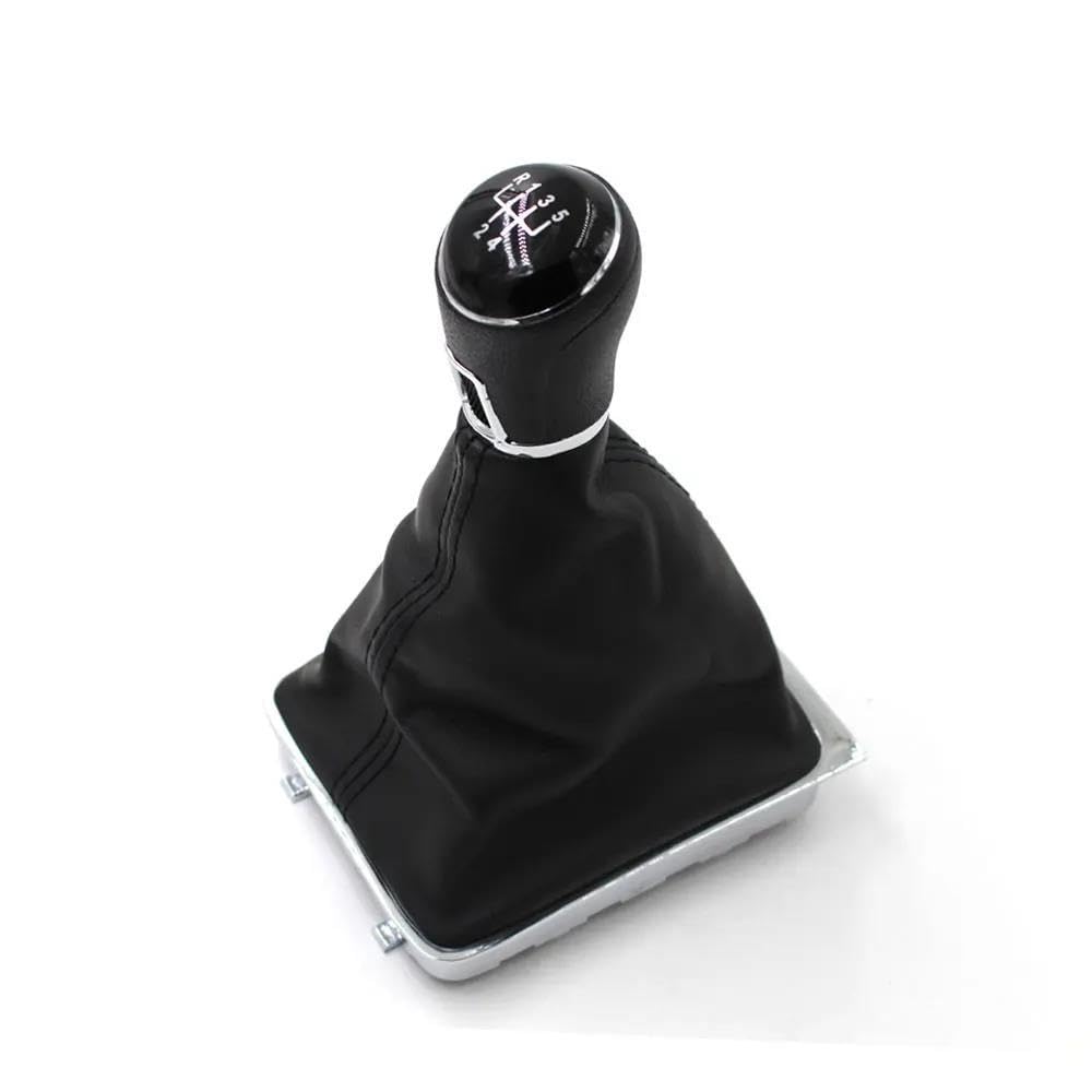 Sxqpocar 5 Speed With Boot Car 5/6 Speed Gear Shift Konb Gaiter Shifter Knob For Passat B6 B7 Cc 2005-2013 Shift Lever Head(5 Speed With Boot)