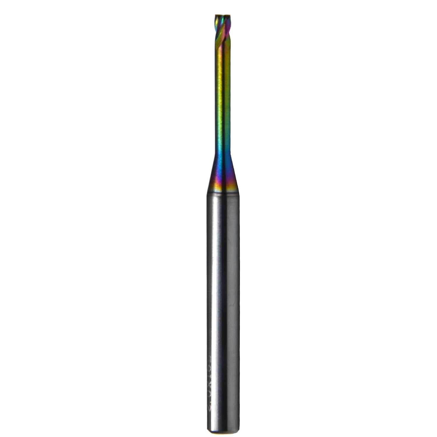 WKSTOOL1mm R0.1 Long Reach Neck Flute Micro Solid Carbide Coating Corner Radius End Mill Cutter Deep Cavity Milling Profiling for Aluminum Coppe Alloys