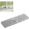 Faucet Mat for Kitchen Sink – Adjustable Silicone Stone Sink Splash Guard with Fast Drying Properties , Perfect for Bathroom, Laundry & Bar – Durable Kitchen Sink Accessories Gray
