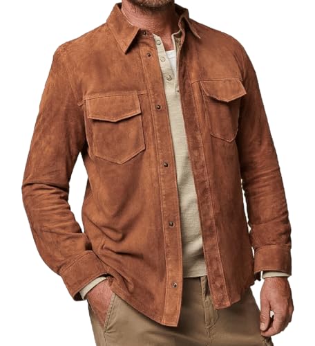 Image of Isaac & David Chicago Mens Leather Jacket Real Lambskin Classic Vintage Style Leather Jackets For Men Leather Jacket for Mens