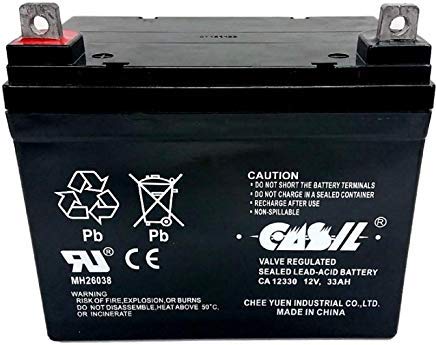 12V 33Ah Casil Rechargeable Battery - Compatible with 35Ah Scooter