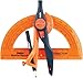 Helix - Plastic Locking Compass and Protractor - 2 Piece Set - Geometry, Drafting & Drawing