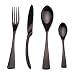 Apriling 4-Piece Stainless Steel Flatware Set Including Steak Fork Spoons Knife Tableware