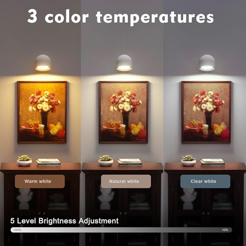 Wall Sconces Set of 2, LED Rechargeable Wall Lights Battery Operated with RGB Remote and Touch Control, Wireless Cordless Magnetic Mounted Reading Wall Lamp for Bedroom, Bedside, Living Room, Picture by Rodalims - Used condition - Image 5