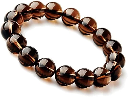 Bracelet perles de quartz fumé 8mm A++ véritable extensible