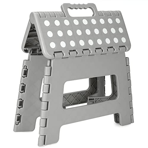 Step Stool Folding Step Stool | Lightweight & Sturdy Stepping Stool For Adults And Teens | Convenient One-Hand Operation Stool With Anti-Slip Surface & Rubber Feet, By Simplized #TOP5