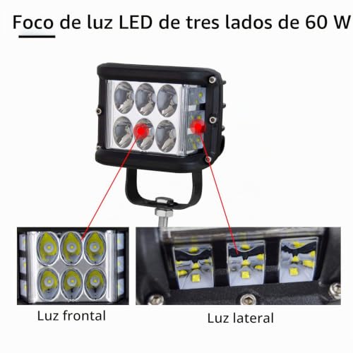 Faros Trabajo LED para Evitar Accidentes Sin Luz en Rutas Off Road Foco led Spotlights 12V 24V 3
