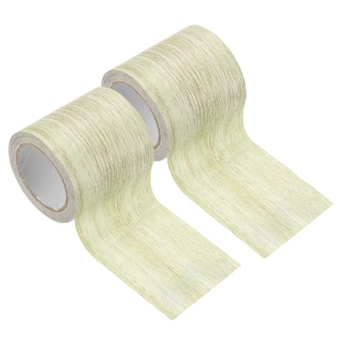 Image of PATIKIL Wood Grain Tape 2.2 inch x 15 Ft, 2 Pcs Self-Adhesive Wood Texture Repair Tape Realistic Wood Effect Contact Paper Patch for Furniture Cabinets Floor Walls Home, Grey Oak