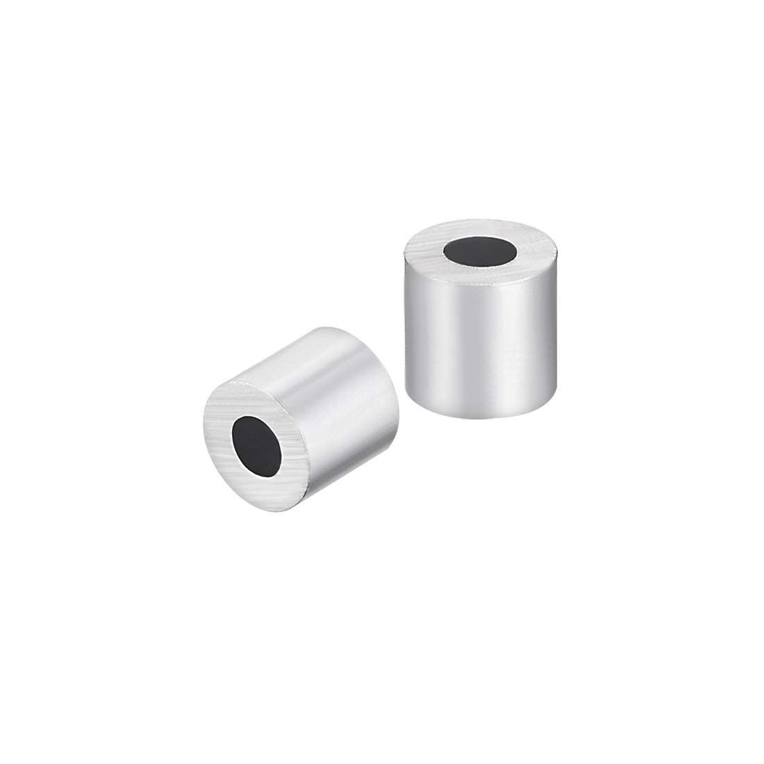 uxcell Aluminum Wire Rope Stop Sleeve Round Cable Ferrule Loop for 3/32" Wire Rope Pack of 100
