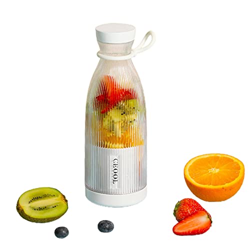 Onlynery Mini licuadora portátil para hacer smoothies, Personal Fresh Juice Mixer Botella, batidora eléctrica de zumo de frutas, recargable por USB, 300 ml, para casa, viajes, oficina Cover