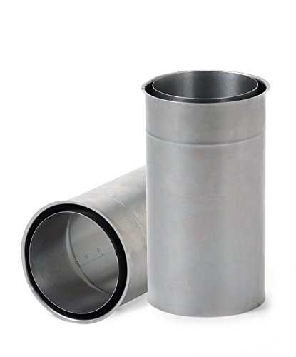 FIREFIX R150/WDV Wandfutter, doppelt, passend für 2 mm starke Ofenrohre/Rauchrohre in 150 mm Durchmesser, verlängert, für Kaminöfen und Feuerstellen, Unlackiert