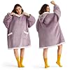 Bedsure Blanket Hoodie Wearable Blanket for Adults Kids as Birthday Gifts for Women Men Mothers Day Hoodie Gifts for Mom Lavender Standard