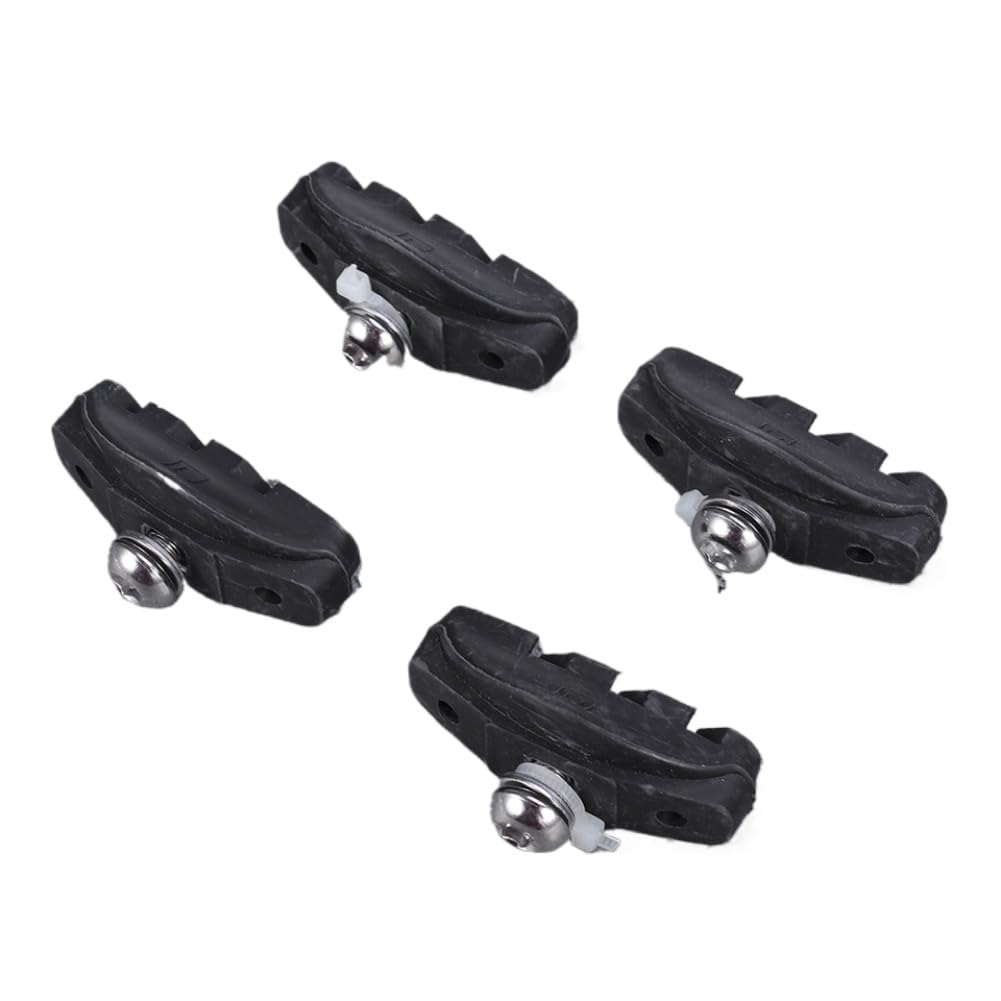 C-Bremsbeläge, V-förmig, gerillt, Gummi, verschleißfest, geräuschreduzierendes Design, kompatibel mit Straßen-Mountainbikes