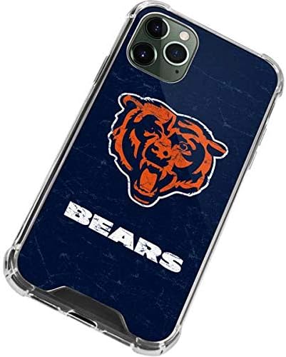 Skinit Clear Phone Case Compatible with iPhone 12 Pro - Officially Licensed NFL Chicago Bears - Alternate Distressed Design
