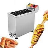 Friggitrice a bastoncini per cagnolini caldi di formaggio 25L, friggitrice di mais per cani, macchina elettrica commerciale per fare bastoncini di cagnolini caldi di formaggio