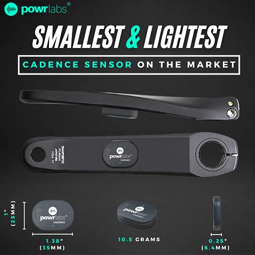 POWR LABS RPM Bike Cadence Sensor, Bluetooth & ANT+ Cycling Cadence Sensor for Spin Bikes - Made for Zwift, Wahoo Kickr, Garmin Computers & Spin Bike Accessories - Cadence Sensor for Stationary Bike - Thumbnail 2