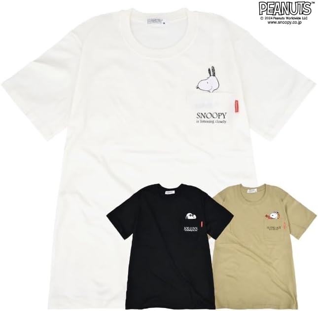 Amazon | [ヨシダユウ] スヌーピー Tシャツ ポケット 半袖 ワン