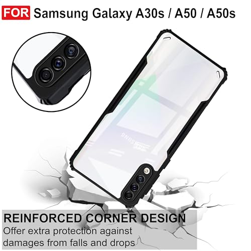 Image of Zapcase Back Case Cover for Samsung A30s / Samsung A50 / Samsung A50s | Compatible for Samsung A30s / Samsung A50 / Samsung A50s Back Case Cover | (TPU + PC | Matte Black)