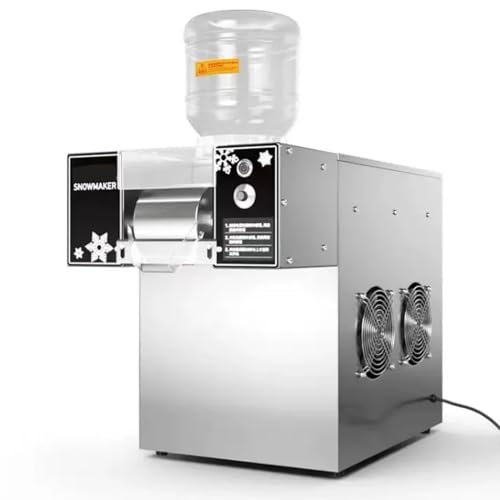 guoyjmm Máquina Automática para Raspar Hielo, Trituradora de Hielo Comercial de Mostrador con Forma de Copo de Nieve, 60 Kg/120 Kg/24 H, para Postres, Food Trucks y Comida Callejera,120KG