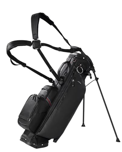 Sun Mountain 2025 Matchplayスタンドバッグ - 丈夫なゴルフスタンドバッグ 4ウェイトップと人間工学に基づいたX-Fitデュアルストラップハンドルで便利 - 軽量 収納用ポケット9つ付き - ブラック