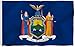 Anley Fly Breeze 3x5 Feet New York State Flag - Vivid Color and UV Fade Resistant - Canvas Header and Double Stitched - New Yorker NY Flags Polyester with Brass Grommets 3 X 5 Ft
