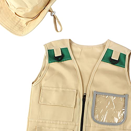 Cargo Vest & Hat Set Hiking Set for 4-6 Years Old 6