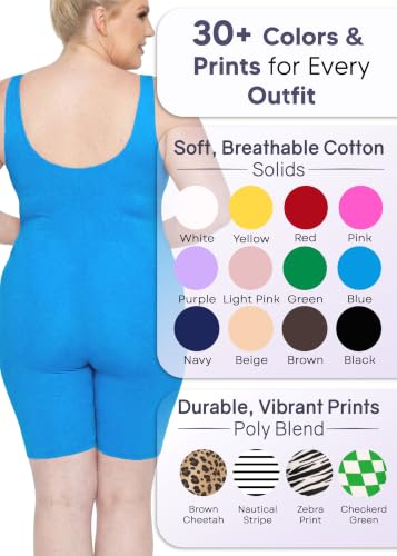 Image of STRETCH IS COMFORT Womens Plus Size Tank Unitard Athletic Rompers For Women